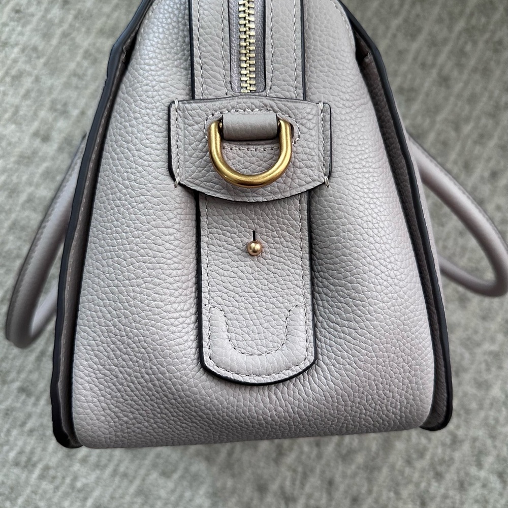 Kate Spade New York Gramercy Racing Stripe Plaid Twill Satchel - Mushroom/pink - Picture 7 of 10